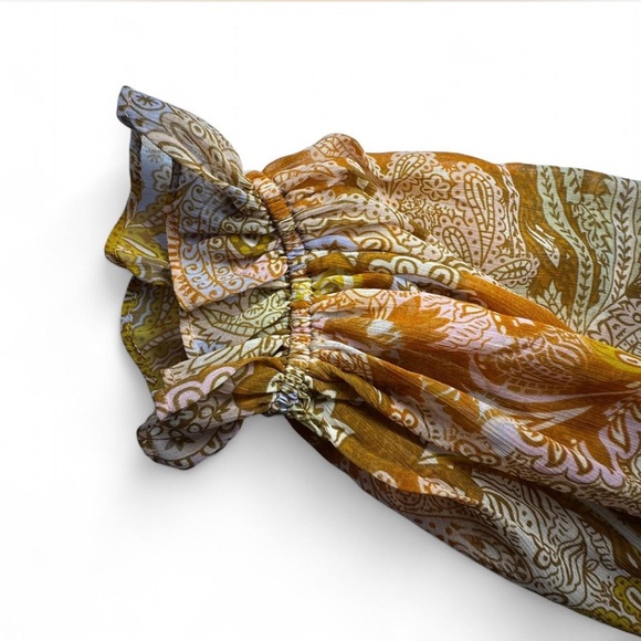 Haute Hippie Paisley Women’s Babydoll Dress in Earthy Tones - Picture 6 of 8